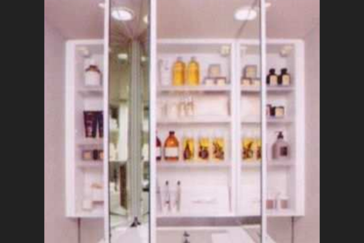 ソライエシティ ザ・パーク ザ・ガーデンの三面鏡付洗面化粧台